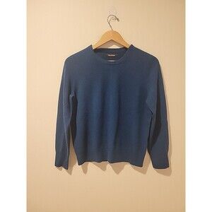 Nadaam 100% Cashmere Crewneck Sweater Women's S Long Sleeve Cozy Soft Blue